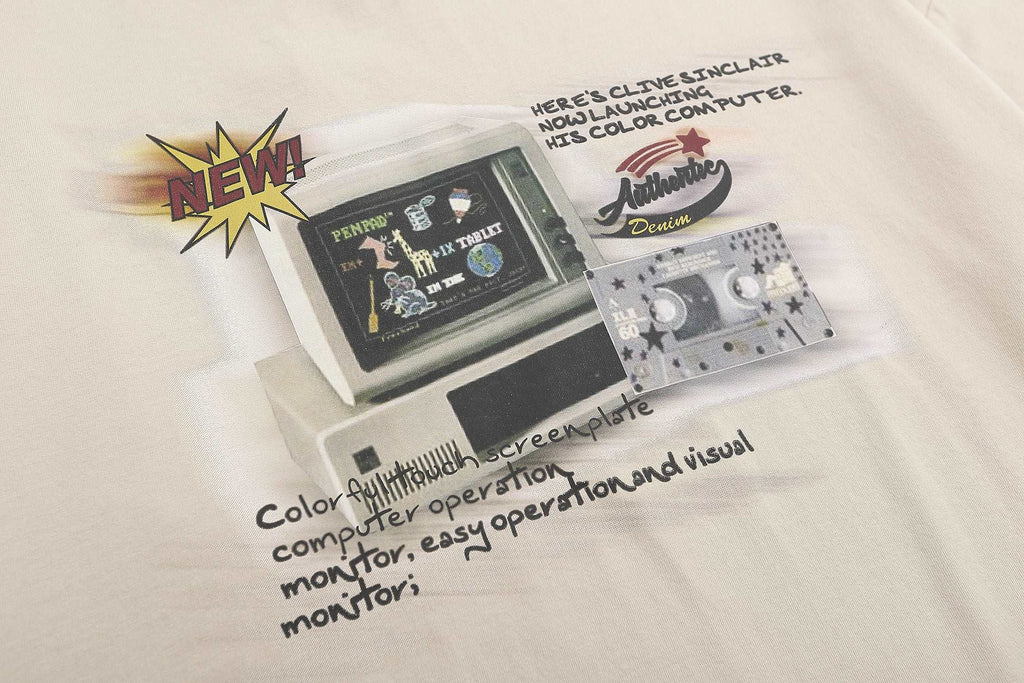 retro cartoon print short sleeves