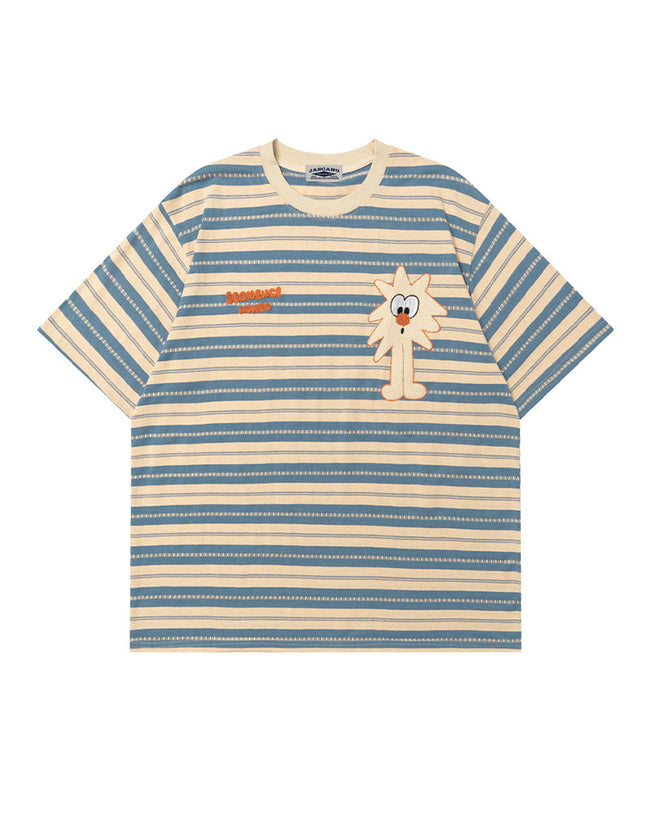 Retro cartoon striped short sleeves Hover Image
