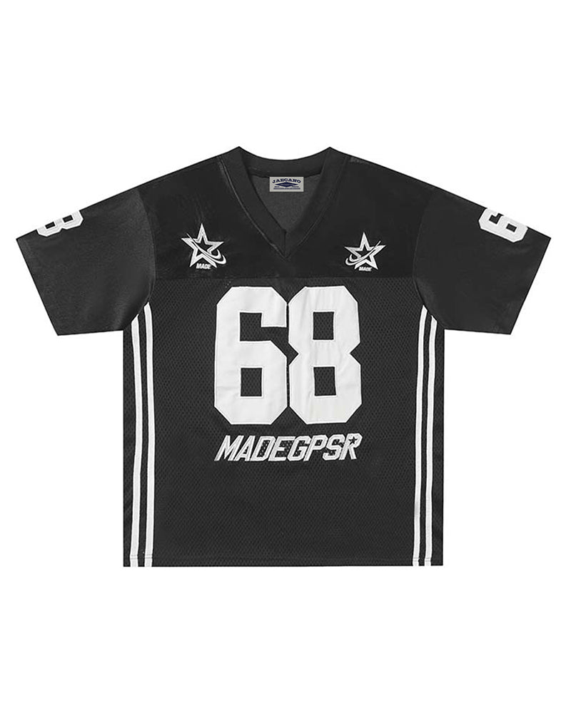 Embroidered sports short sleeves