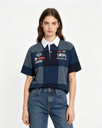 Embroidered Colorblock Short Sleeve T-Shirt
