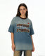 Retro denim short-sleeved shirt