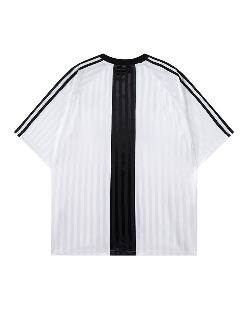 Striped athletic T-shirt