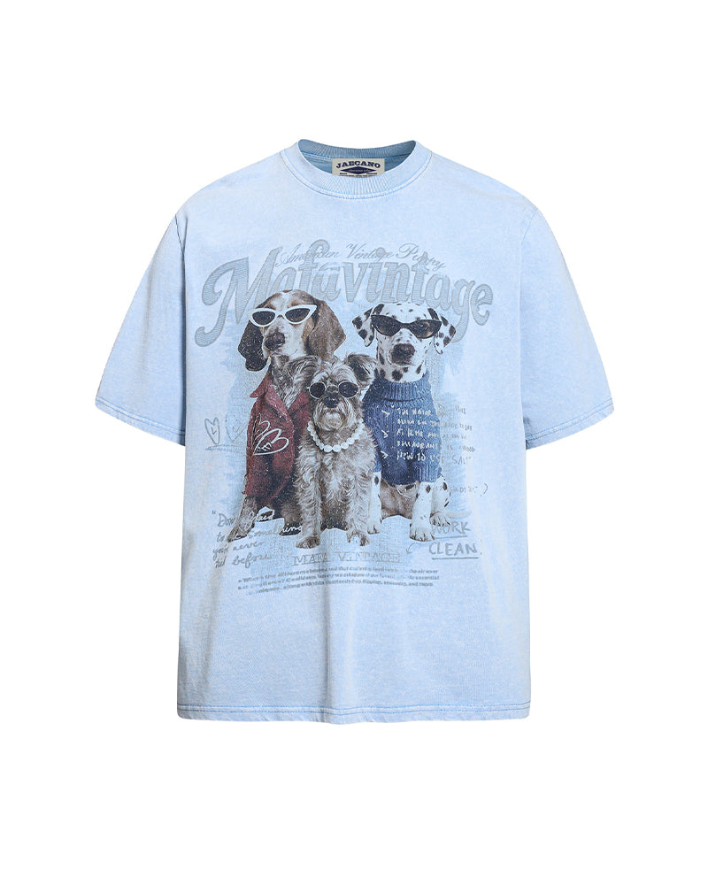 Retro casual short-sleeved shirt