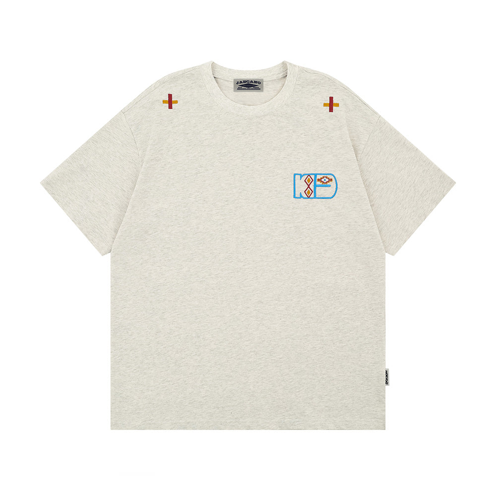 Retro loose versatile short sleeves