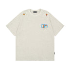 Retro loose versatile short sleeves