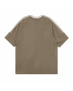 American retro patchwork contrasting short sleeves