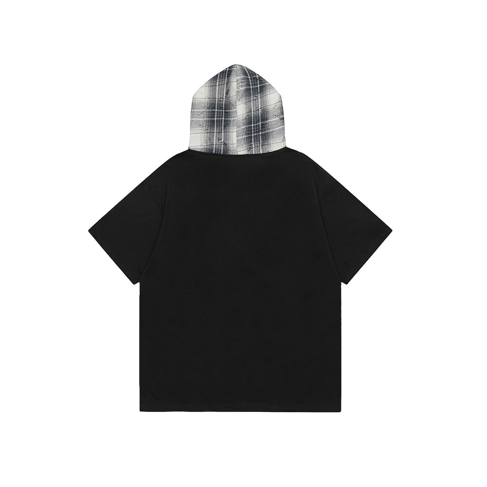 Retro hooded short sleeves
