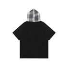 Retro hooded short sleeves