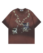 Distressed star short sleeve