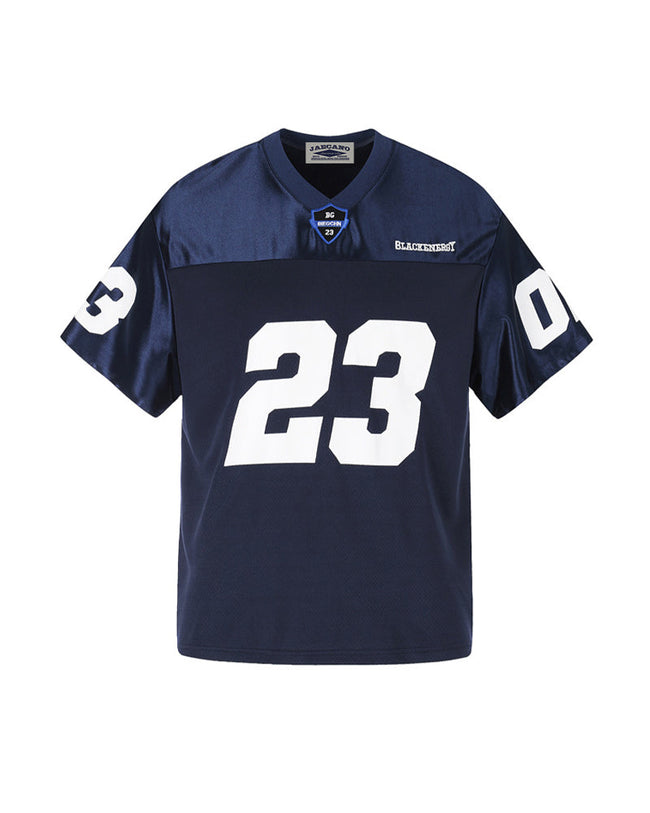 spliced sports short-sleeved shirt Main Image