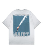 Contrast print short sleeves