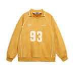 Retro lapel sweatshirt