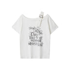 Fashion letter short sleeves