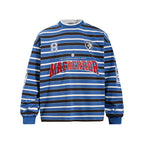 Striped color-blocked sweatshirt