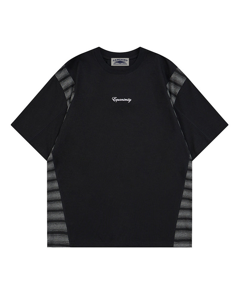 Contrast color short sleeves