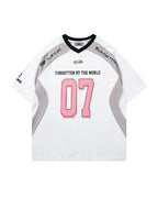 Sports style patchwork short sleeves