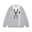 Fake two-piece college style sweatshirt