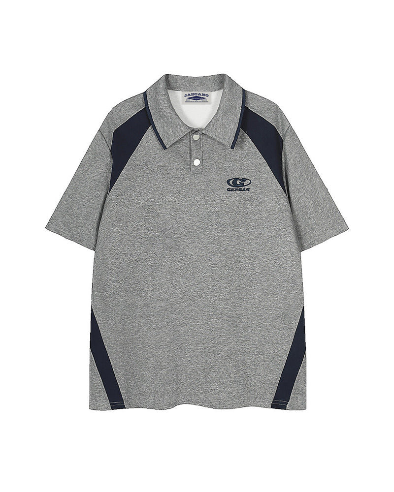 Color Block Casual Short Sleeve