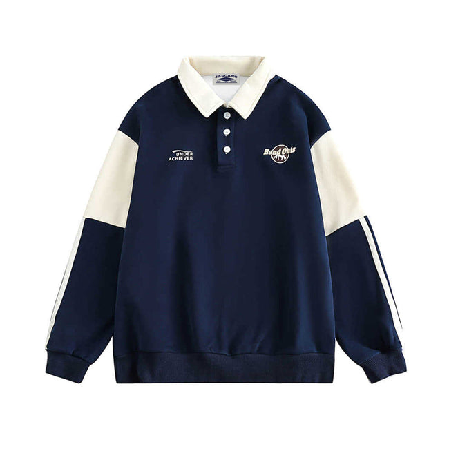 Color-blocked collared sweatshirt Hover Image
