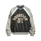 Color-blocked letter sweatshirt