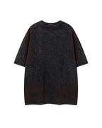 Appliqué Embroidered Denim Short-Sleeve T-Shirt