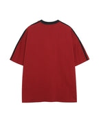 Contrast color letter print short sleeves