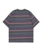 Retro color-blocked short-sleeved shirt