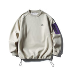 Fleece-lined crew neck pullover sweatshirt