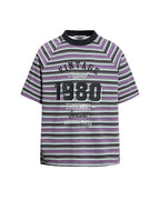 Retro striped short sleeves