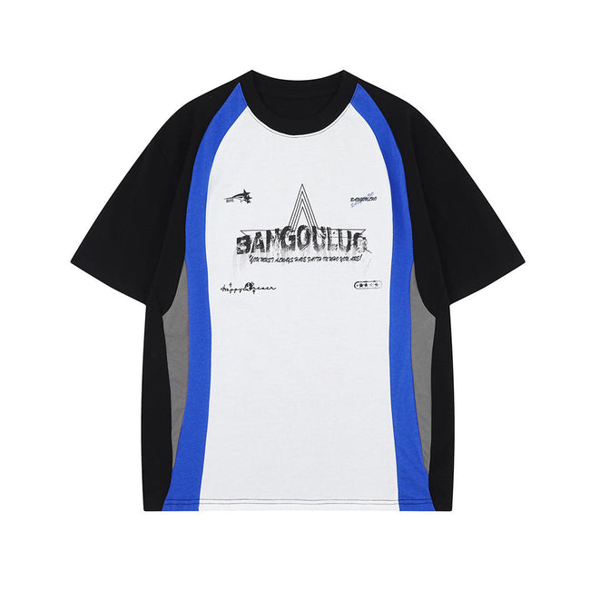 Retro sports colorblock short sleeves Hover Image