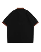 American retro hip hop embroidered letter short sleeves