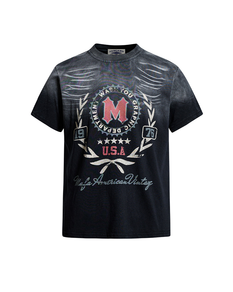 Distressed gradient short-sleeved T-shirt (women's)
