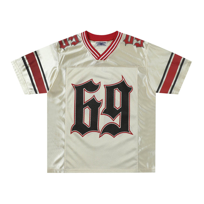 Retro splicing sports short sleeves Hover Image