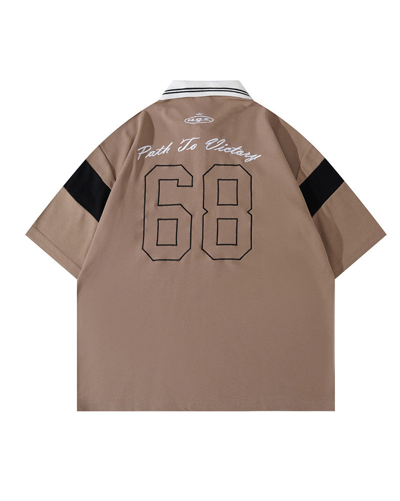 Digital Embroidered Short-Sleeve