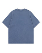 Retro distressed short-sleeved shirt