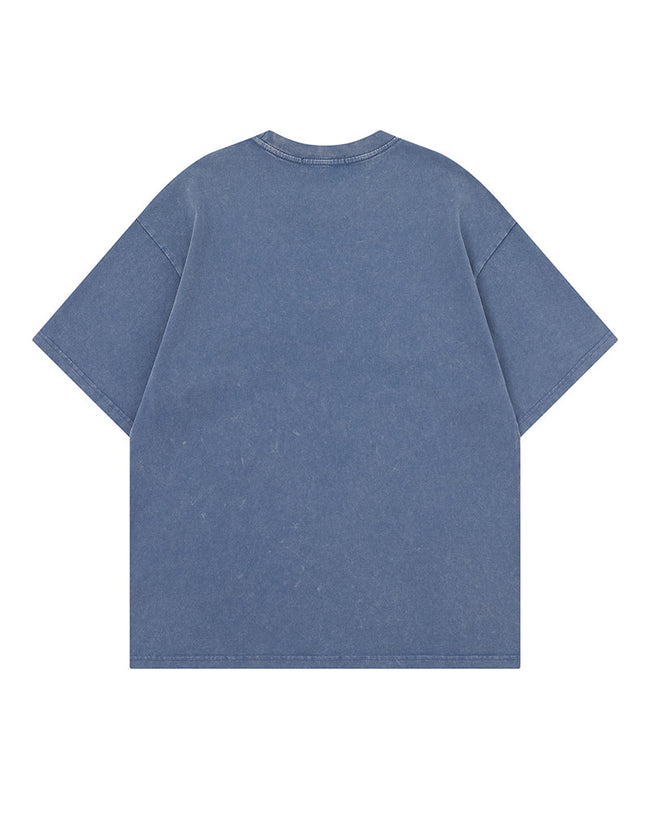 Retro distressed short-sleeved shirt Main Image