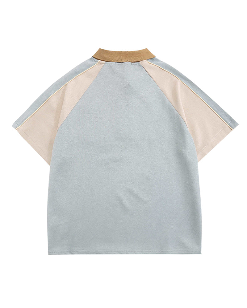 American retro raglan short sleeves