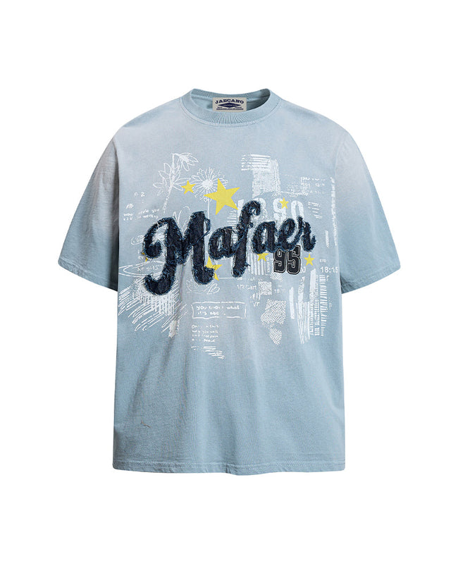 Casual Embroidered Sports Short-Sleeve Hover Image