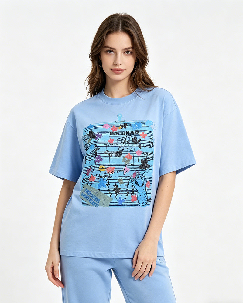 Retro casual versatile short-sleeved shirt