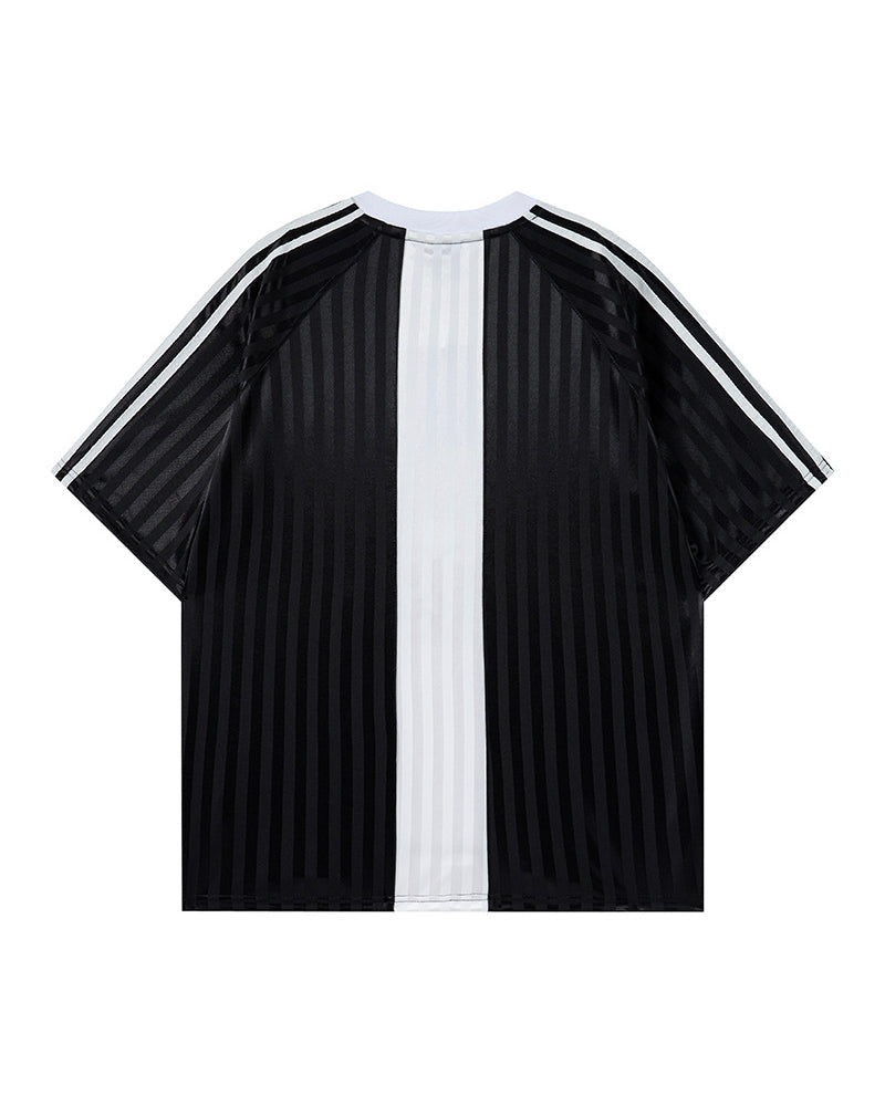 Striped athletic T-shirt
