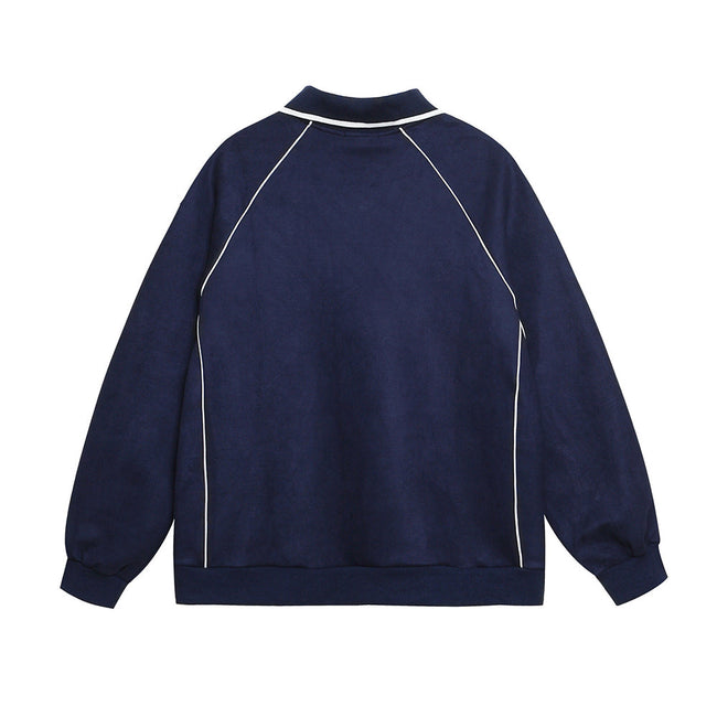 Retro lapel sweatshirt Main Image