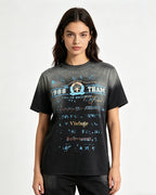 Washed Distressed Short-Sleeve T-Shirt (Women's)
