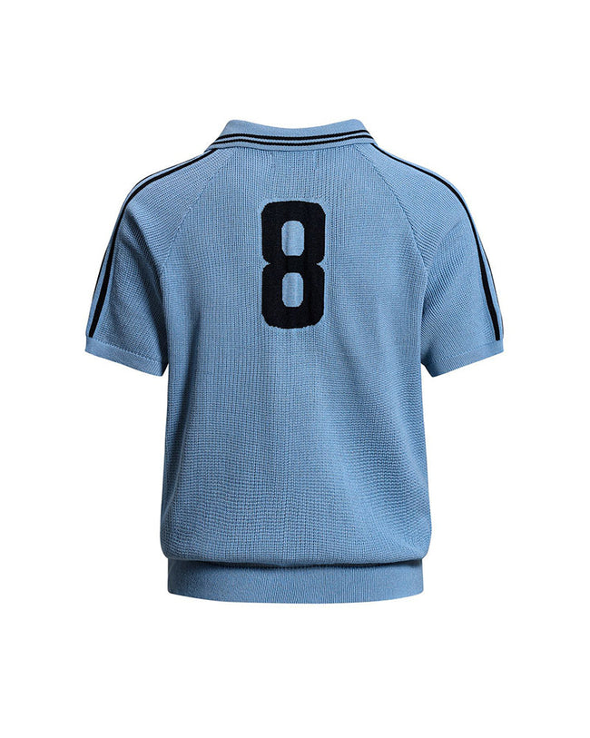 Embroidered collared short-sleeved shirt Main Image