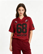 Embroidered sports short sleeves