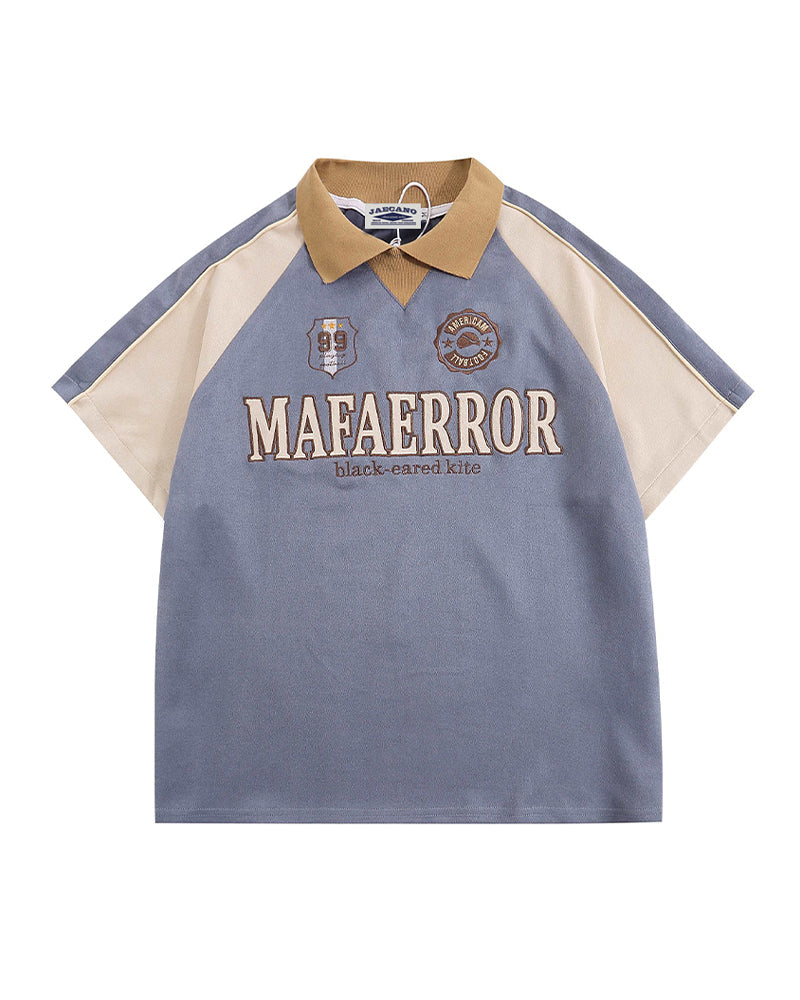 American retro raglan short sleeves