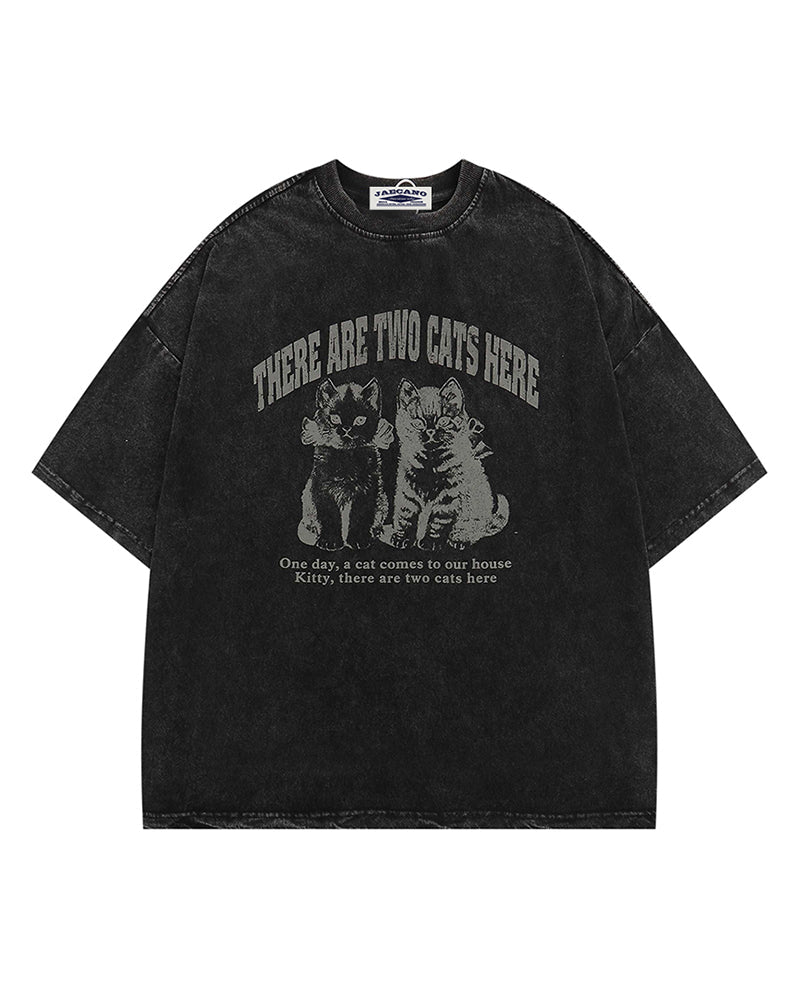 American cartoon kitten short sleeves