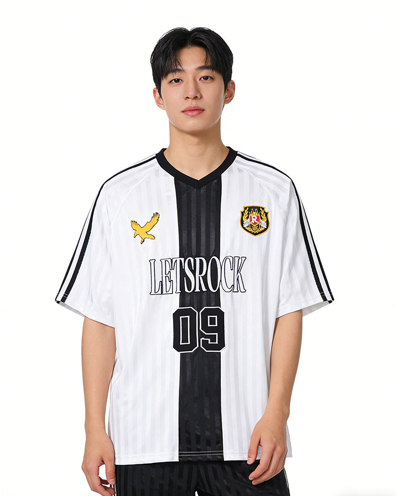 Striped athletic T-shirt