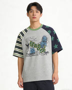 Retro Color-block Short-sleeved T-shirt