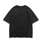 Retro distressed washed short sleeves