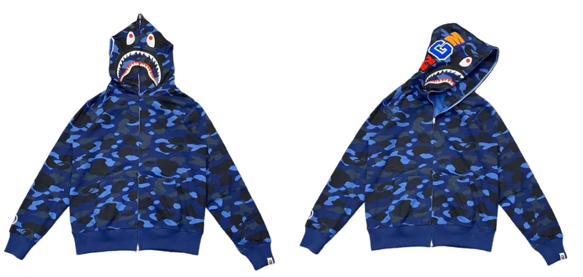 BAPE Shark Camo Full Zip Hoodie